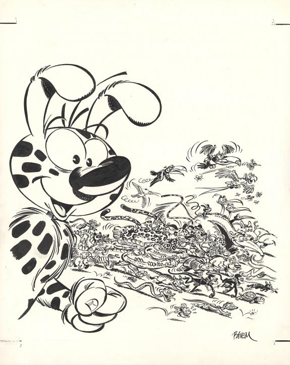 Batem - Marsupilami, Chiquito Paradiso, Couverture originale
