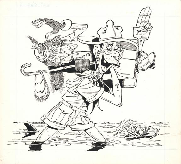 Marcel Gotlib - Hamster jovial, Illustration originale