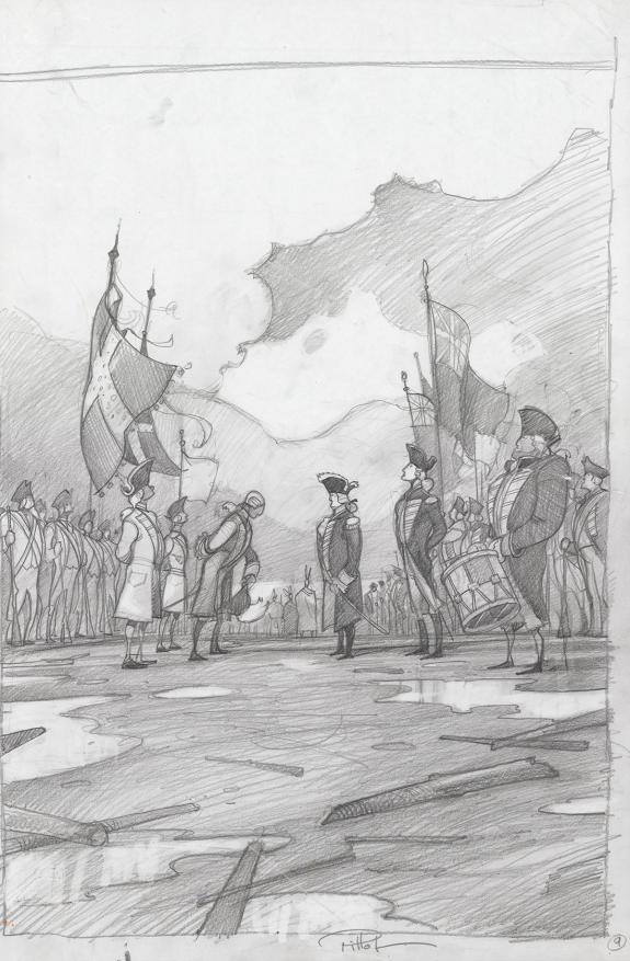 Frédéric Pillot - Le Dernier des Mohicans, Crayonné préparat