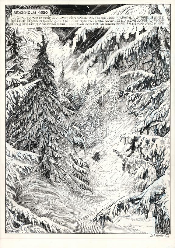 Daria Schmitt - La Tête de mort venue de Suède, Planche orig