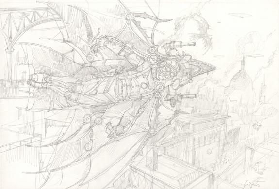 Didier Graffet - Steampunk, Illustration originale de la cou