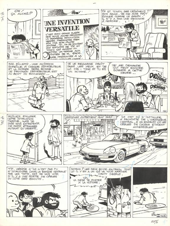 Will - Tif et Tondu, Coups durs, Planche originale n&deg;16 issu