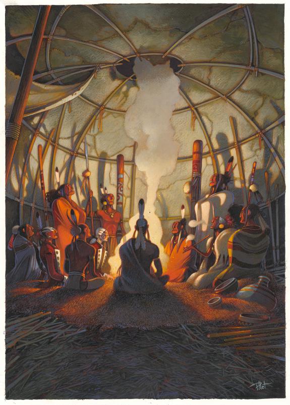 Frédéric Pillot - Le Dernier des Mohicans, Illustration orig