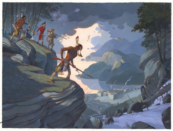 Frédéric Pillot - Le Dernier des Mohicans, Illustration orig