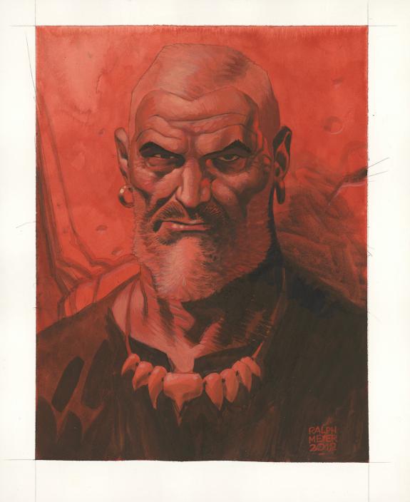 Ralph Meyer - Asgard, Pied-de-fer, illustration originale in