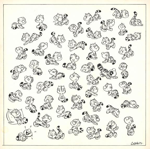 Stephan Colman - Billy the Cat, Illustration originale - &Eacute;tu