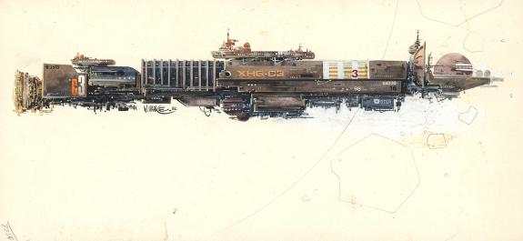 William Vance - XHG-C3, Illustration originale -  vaisseau d