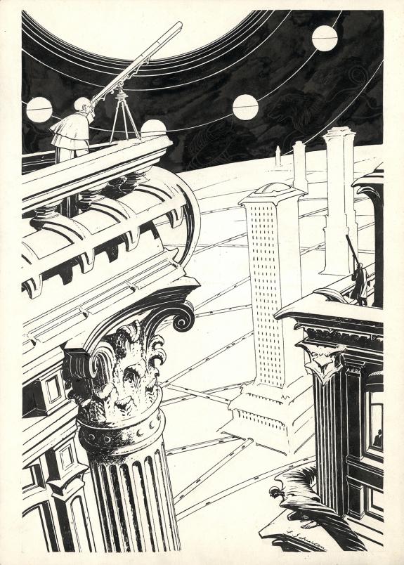 Fran&ccedil;ois Schuiten - Les Cit&eacute;s obscures, Illustration origina