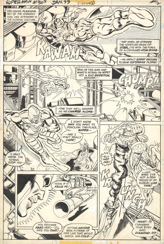 Irv Novic - Superman, Planche originale num&eacute;rot&eacute;e S-2349