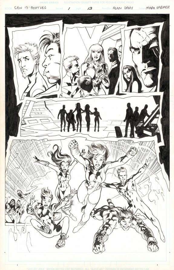 Alan Davis - Gen 13 : Bootleg, Volume 1, Planche originale n