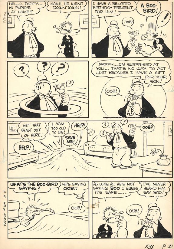 Bud Sagendorf - Popeye, Planche originale n&deg;05, Popeye #29