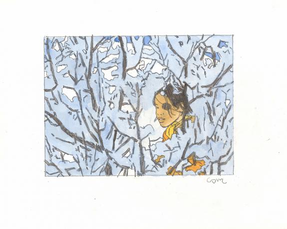 Cosey - Yiyun, Illustration originale présente dans le carne