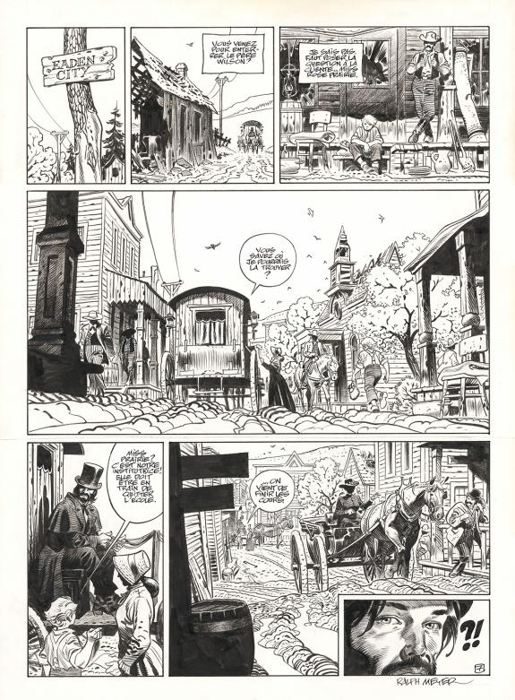Ralph Meyer - Undertaker, Mister Prairie, Planche originale 