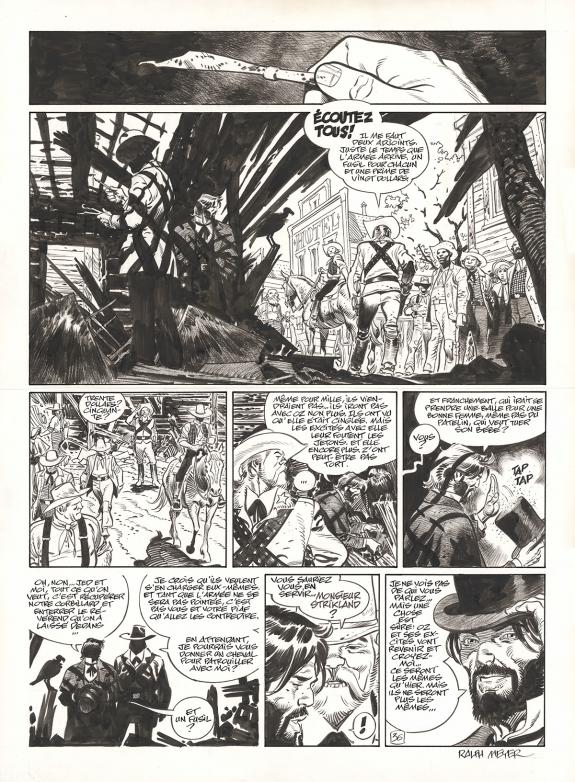 Ralph Meyer - Undertaker, Mister Prairie, Planche originale 