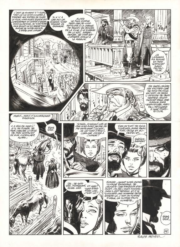 Ralph Meyer - Undertaker, Mister Prairie, Planche originale 