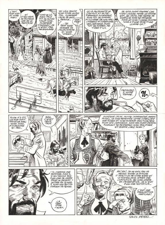 Ralph Meyer - Undertaker, Mister Prairie, Planche originale 