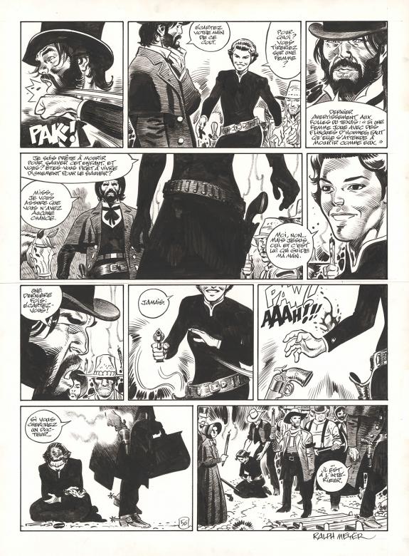 Ralph Meyer - Undertaker, Mister Prairie, Planche originale 