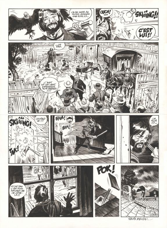 Ralph Meyer - Undertaker, Mister Prairie, Planche originale 