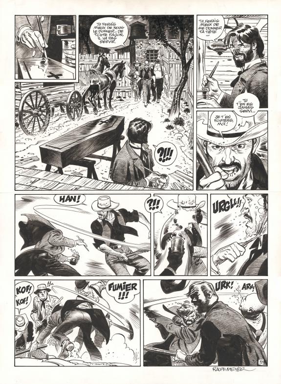 Ralph Meyer - Undertaker, Mister Prairie, Planche originale 