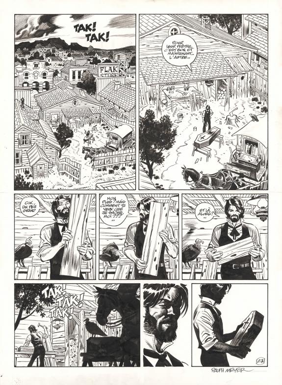 Ralph Meyer - Undertaker, Mister Prairie, Planche originale 