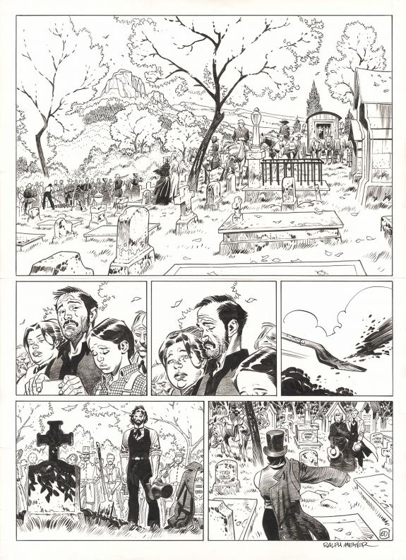 Ralph Meyer - Undertaker, Mister Prairie, Planche originale 