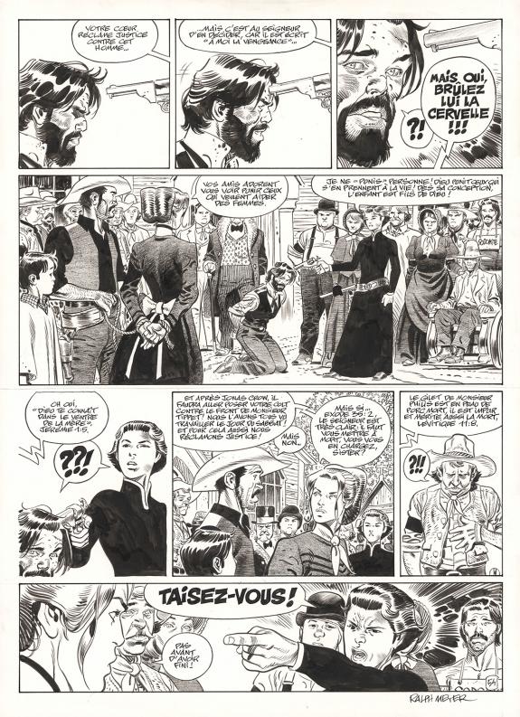 Ralph Meyer - Undertaker, Le Monde selon Oz, Planche origina