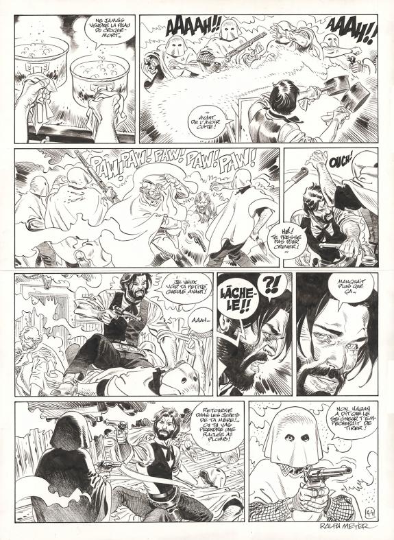 Ralph Meyer - Undertaker, Le Monde selon Oz, Planche origina