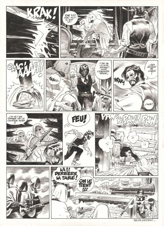 Ralph Meyer - Undertaker, Le Monde selon Oz, Planche origina