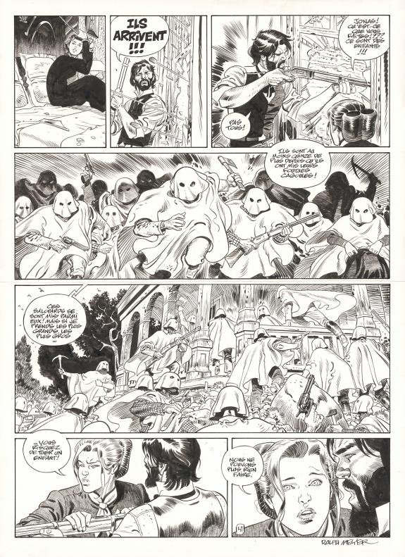 Ralph Meyer - Undertaker, Le Monde selon Oz, Planche origina