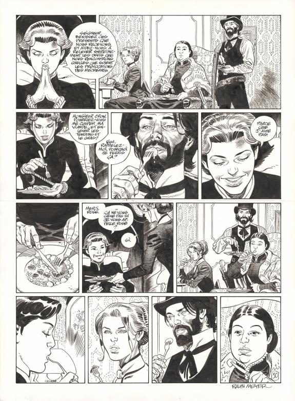 Ralph Meyer - Undertaker, Le Monde selon Oz, Planche origina