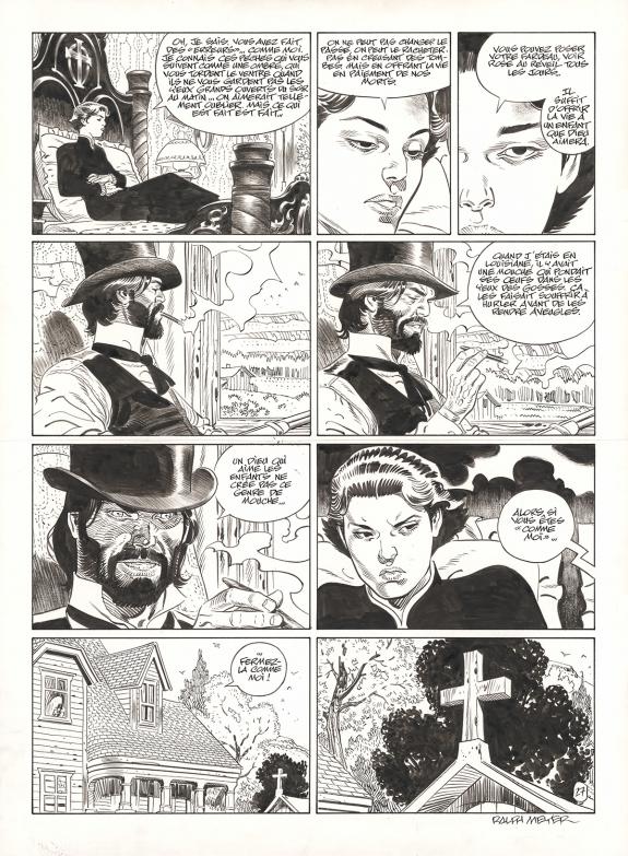 Ralph Meyer - Undertaker, Le Monde selon Oz, Planche origina
