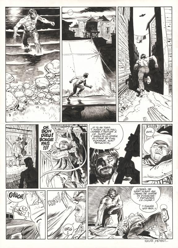 Ralph Meyer - Undertaker, Le Monde selon Oz, Planche origina