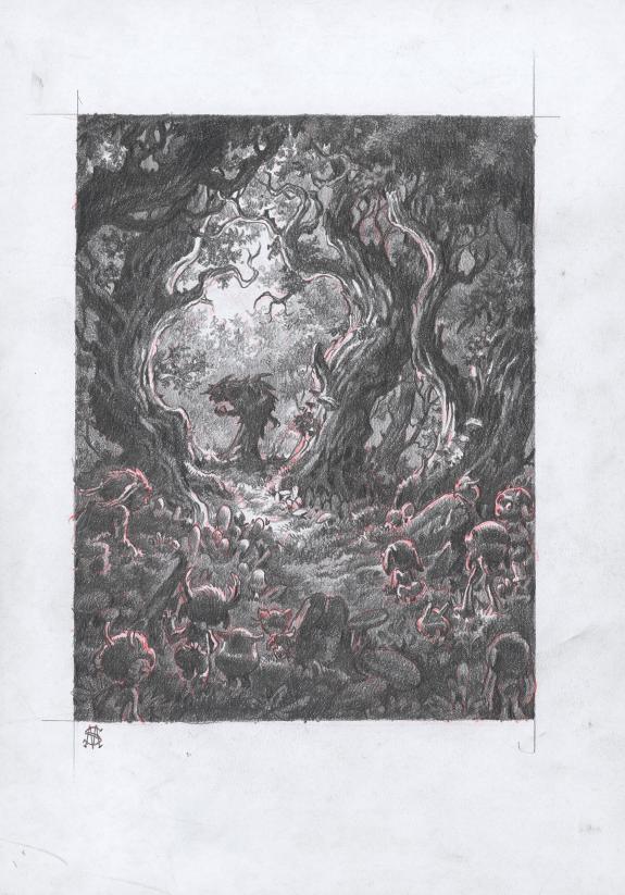 Stan Manoukian - Once Upon a Time, Crayonn&eacute; original, recher