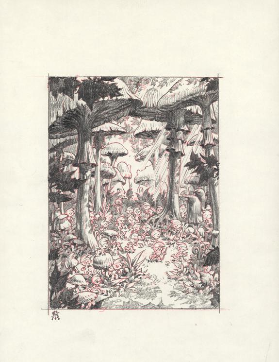 Stan Manoukian - Once Upon a Time, Crayonn&eacute; original, recher