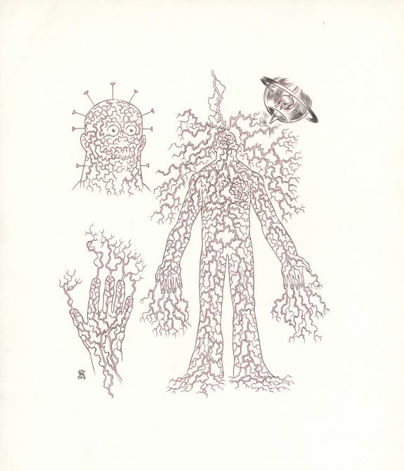 Stan Manoukian - Frankenstein, "Jour 373" Illustration origi