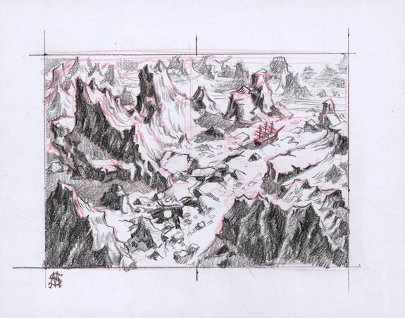 Stan Manoukian - Frankenstein, Crayonné original, recherche 