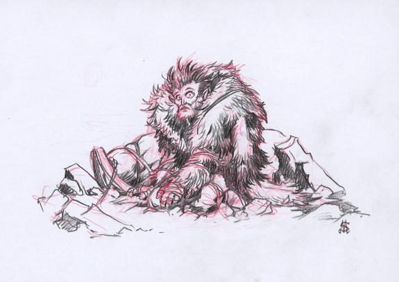 Stan Manoukian - Frankenstein, Crayonné original, recherche 