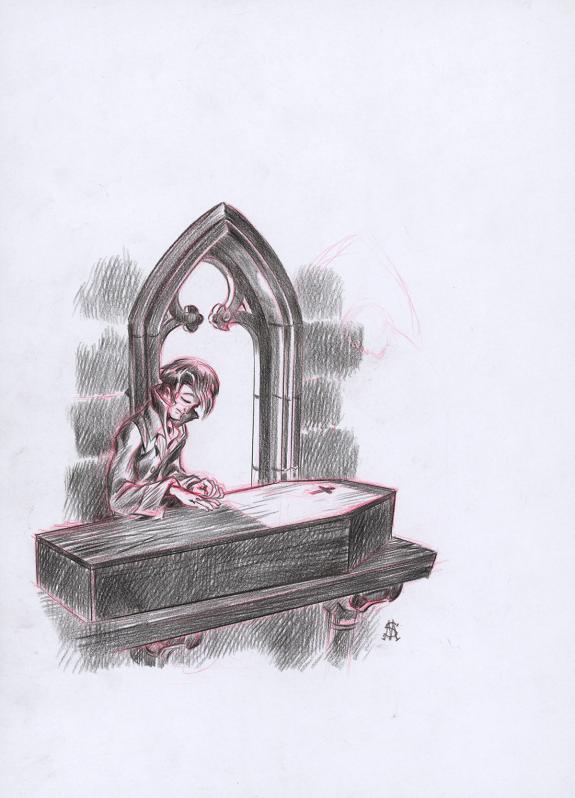 Stan Manoukian - Frankenstein, Crayonné original, recherche 