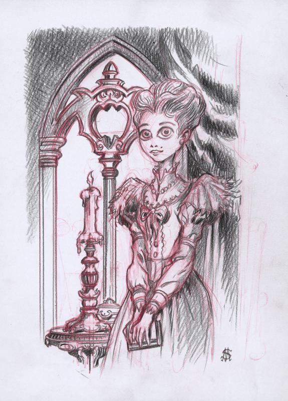 Stan Manoukian - Frankenstein, Crayonné original, recherche