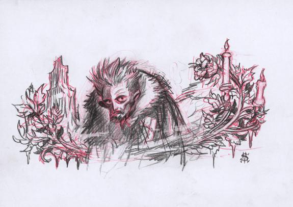 Stan Manoukian - Frankenstein, Crayonné original, recherche 