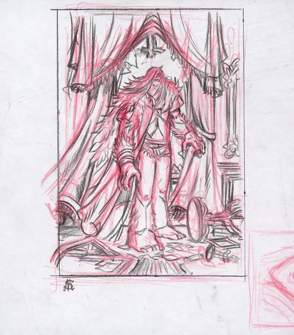 Stan Manoukian - Frankenstein, Crayonné original, recherche 