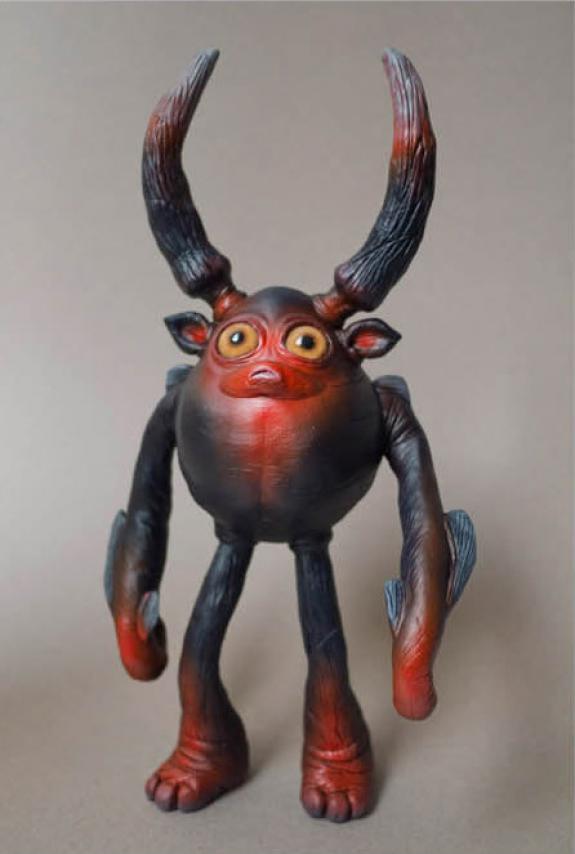 Stan Manoukian - "Deamon" Pi&egrave;ce unique en r&eacute;sine et verre