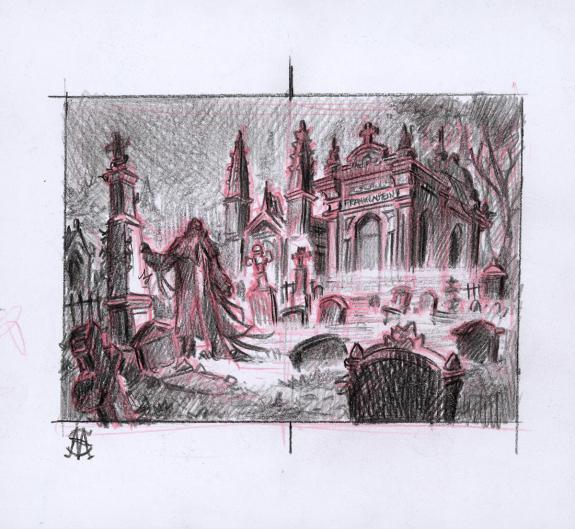 Stan Manoukian - Frankenstein, Crayonn&eacute; pr&eacute;paratoire de "Mon