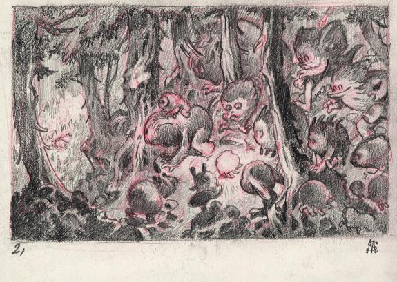 Stan Manoukian - Crayonn&eacute; original pr&eacute;paratoire 