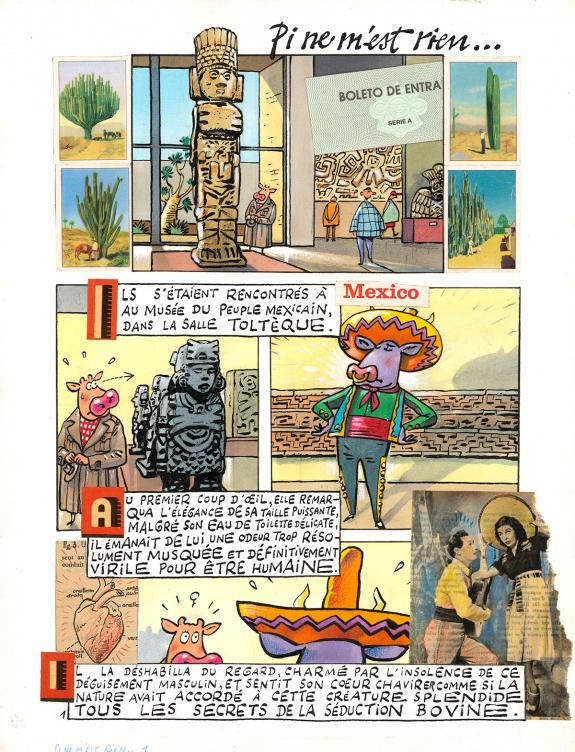 Johan De Moor - La Vache, Planche originale n&deg;1