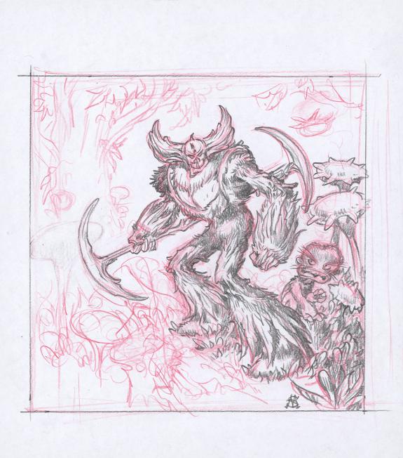 Stan Manoukian - Crayonn&eacute; original pr&eacute;paratoire - Goldorak