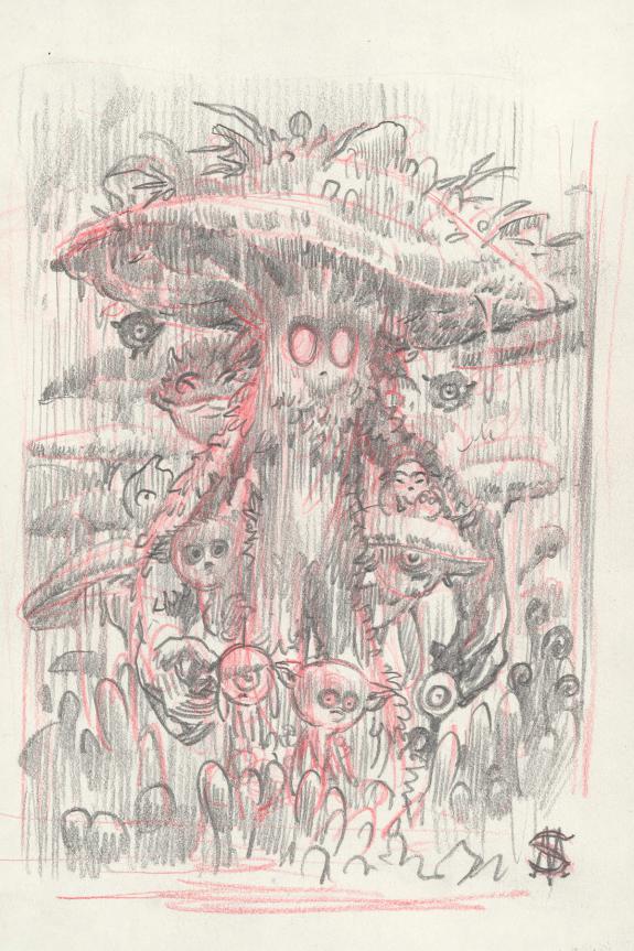 Stan Manoukian - Crayonn&eacute; original pr&eacute;paratoire 