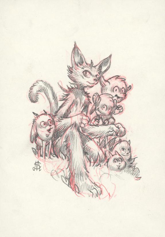 Stan Manoukian - Crayonn&eacute; original pr&eacute;paratoire 