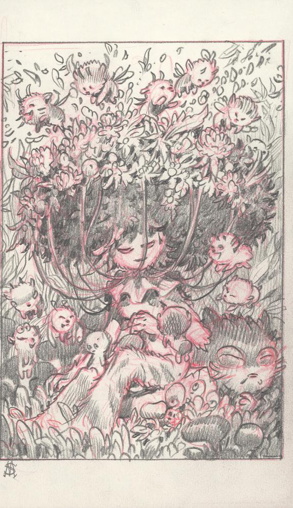 Stan Manoukian - Crayonn&eacute; original pr&eacute;paratoire 