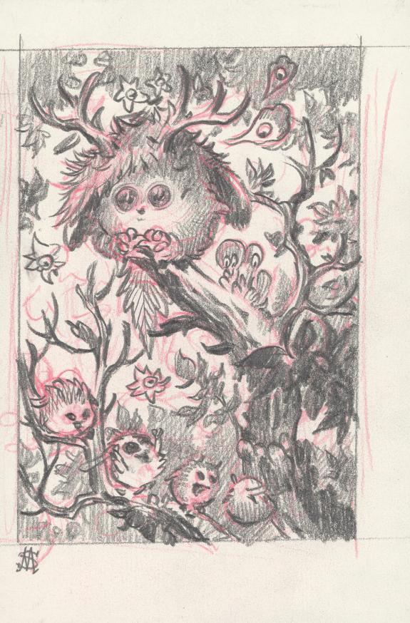 Stan Manoukian - Crayonn&eacute; original pr&eacute;paratoire 